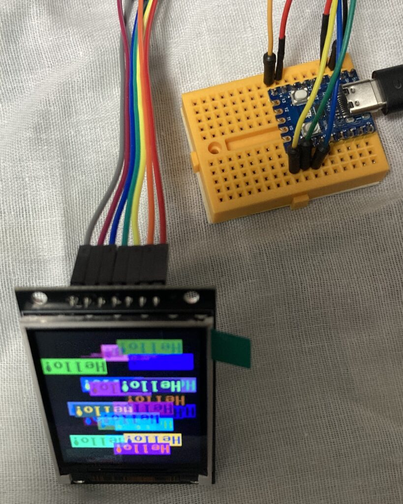 RP2040-zeroもどきでst7789ディスプレイ表示