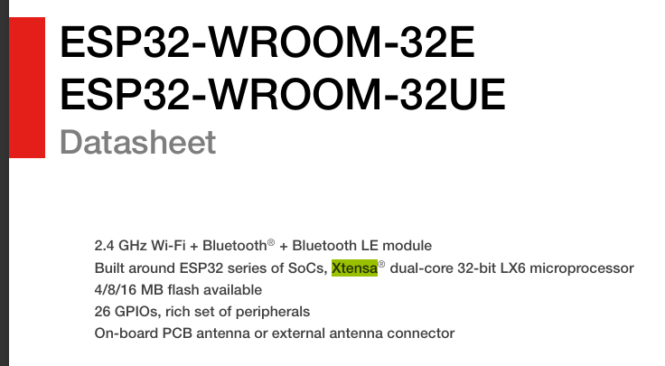 ESP32WROOM32E ESP32WROOM32UE Datasheet の表紙
