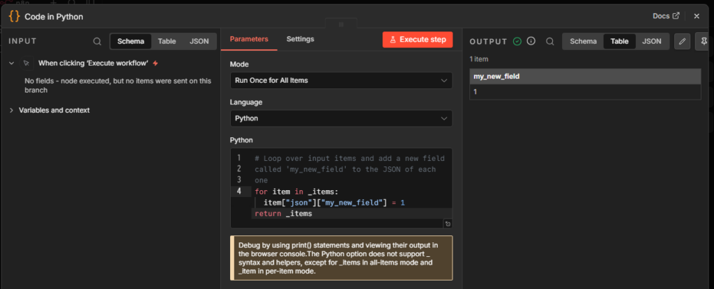 n8n: python実行